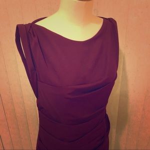 💼 Express 🥂burgundy sleeveless ruched dress